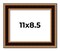 Photo Size Weathered Gold Picture Frame - UV Acrylic, Foam Board Backing, Hanging Hardware